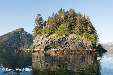 Rock islet at mouth of Bay of Isles